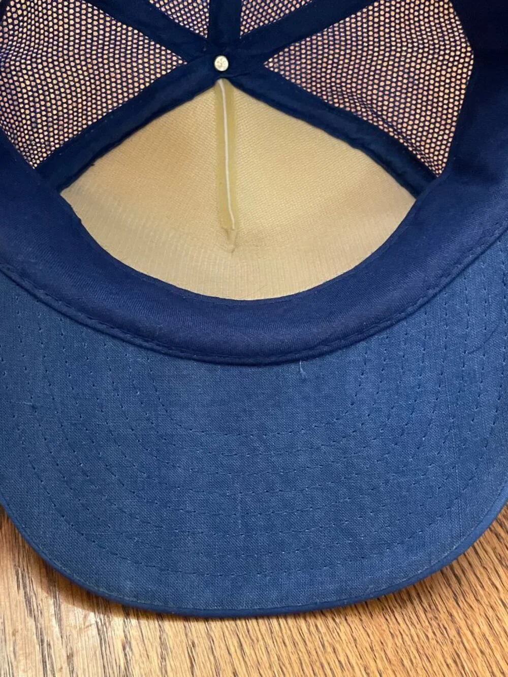 United McGill Blue and White Snapback Trucker Hat Cap by Nissin